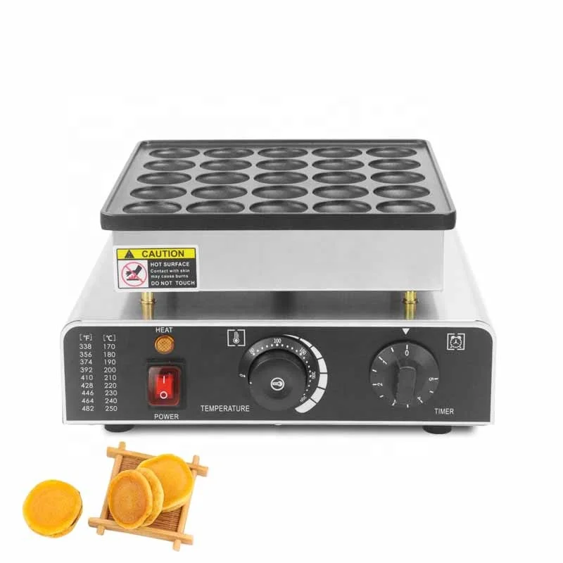 Commercial Japanese Muffin Pancake Maker Non-Stick Electric 25 Holes Mini Waffle Machine