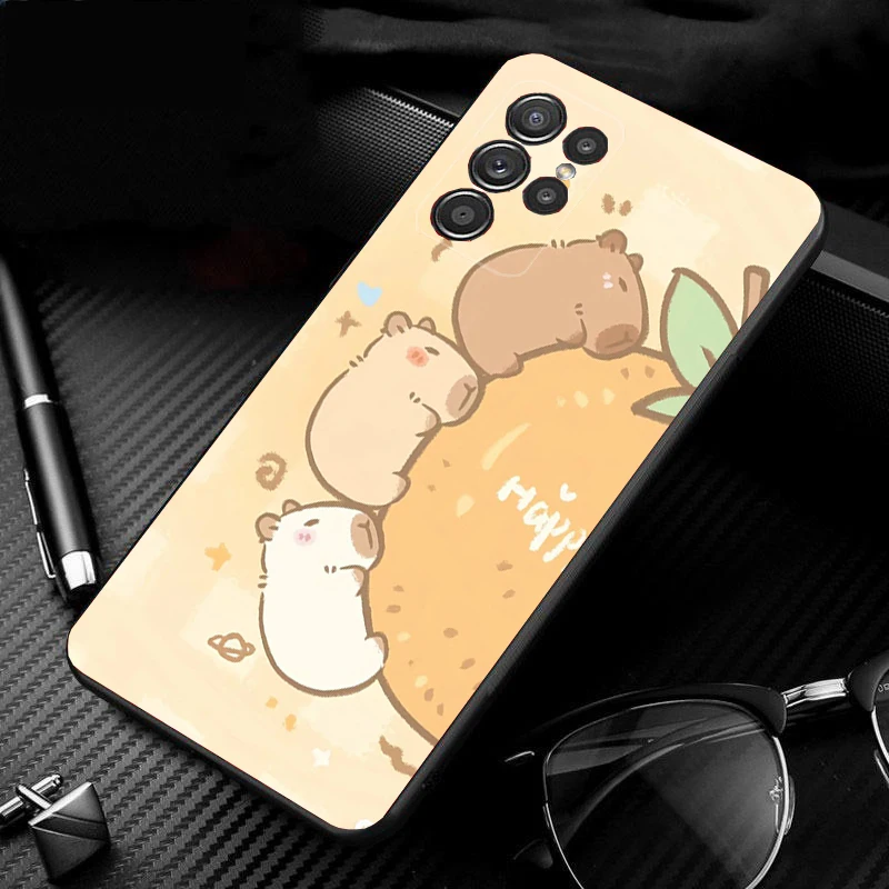 

Cartoon capybara Phone Case For Samsung Galaxy S25 S24 S23 S22 Ultra S24 S23 S22 S21 Plus S25 Edge S24 S20 FE