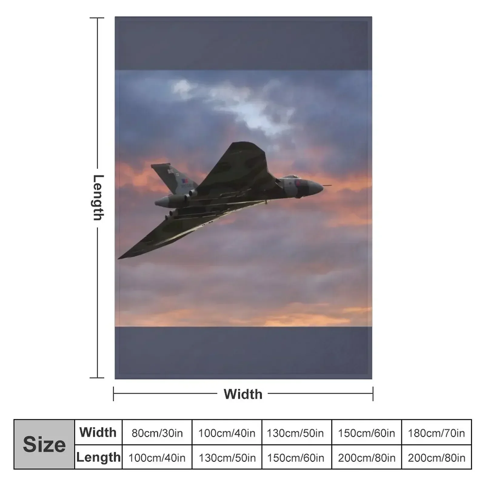 Avro Vulcan Bomber XH558 Throw Blanket Sofa Throw Flannel Fabric Blankets