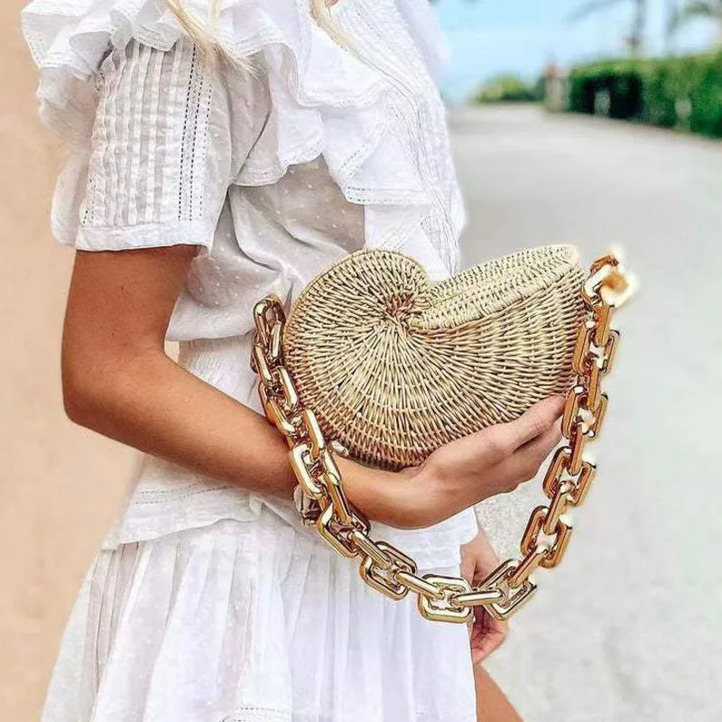 

KK 2024 New Conch Handwoven Shell Fashion Shoulder mini ladies womens bag sac bandouillere femme