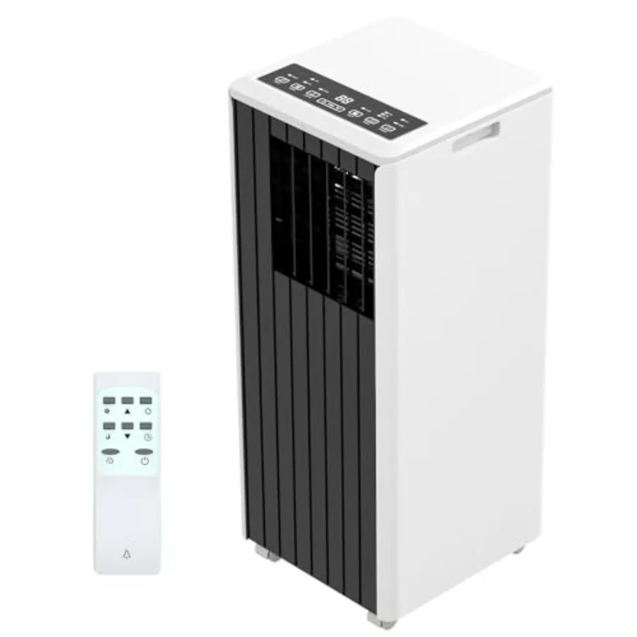 

Портативный кондиционер 8000 BTU для помещений до 350 кв. футов, 4-в-1: охлаждение/вентиляция/осушение/режим сна, черный, для использования внутри помещений