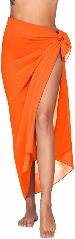 Damen Strand Langer Rock Chiffon Badeanzug Coverups Sommer Bikini Wrap Transparenter Schal für Bademode Cover Ups Sexy Bikini Wickelschals – Detail 8