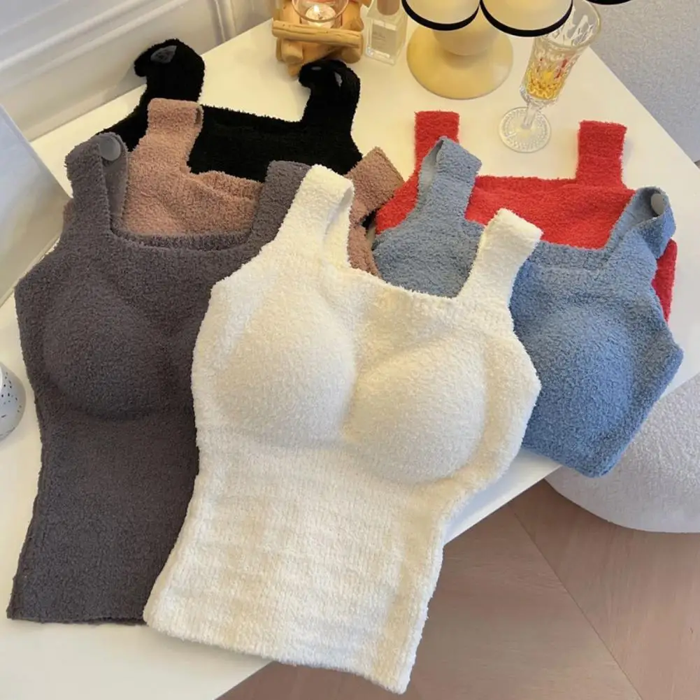 תחתונים תרמיים קטיפה גרמני אפוד החורפי נשים חורף עם חזה camisole רזה אפוד חום נשים תרמיות