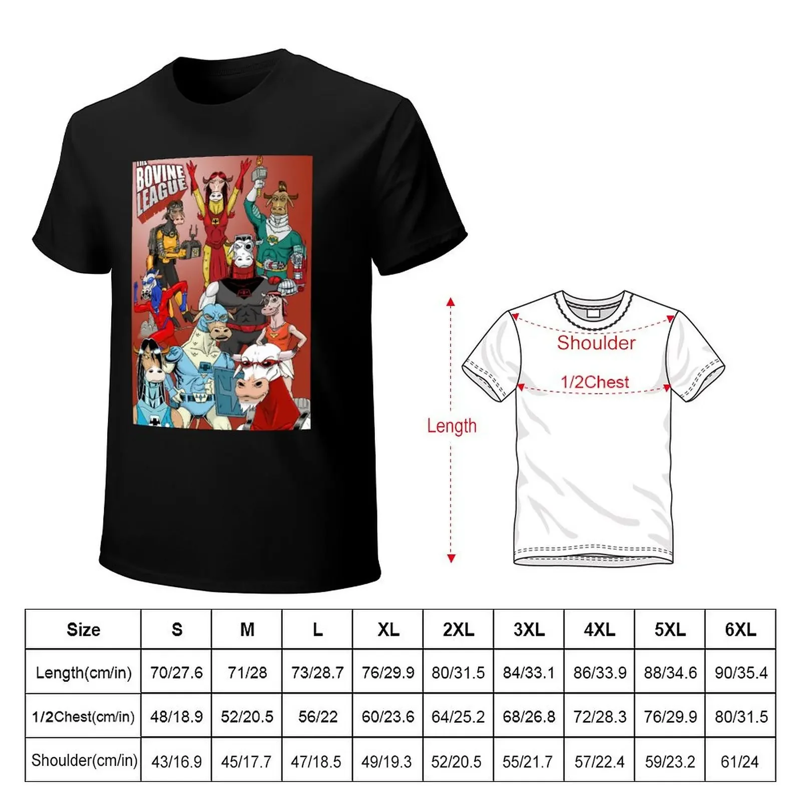 The Bovine League T-Shirt boys animal print vintage graphic tee mens graphic t-shirts anime