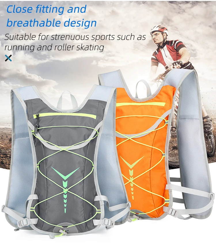 NEW Bike Radfahren Schließen Fitting Blase Rucksack Hydratation Tasche Lagerung Pack Marathon Laufen Jogging Knapsack Ultra Licht Wasserabweisendes Gewebe Triathlon Mini Rucksack – Detail 2