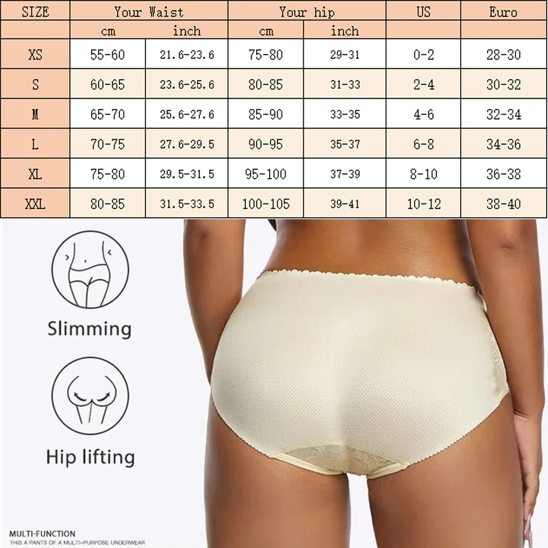 GUUDIA seksowna koronkowa bawełniana siatka w kroczu żakardowa tkanina oddychająca Butt Enhancer urządzenie do modelowania sylwetki majtki Butt Lifter Enhancer bielizna modelująca — zdjęcie 7