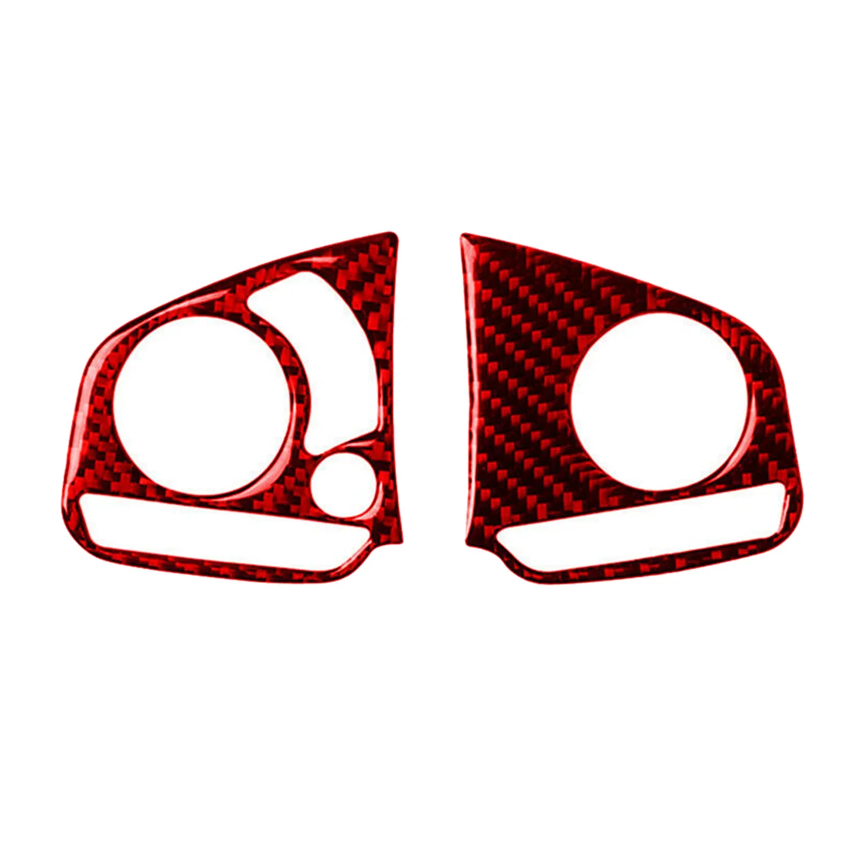 

Steering Wheel Button Switch Cover Trim Decor Sticker ABS Red Carbon Fiber for Honda Civic 10Th Gen 2016 2017 2018 2019