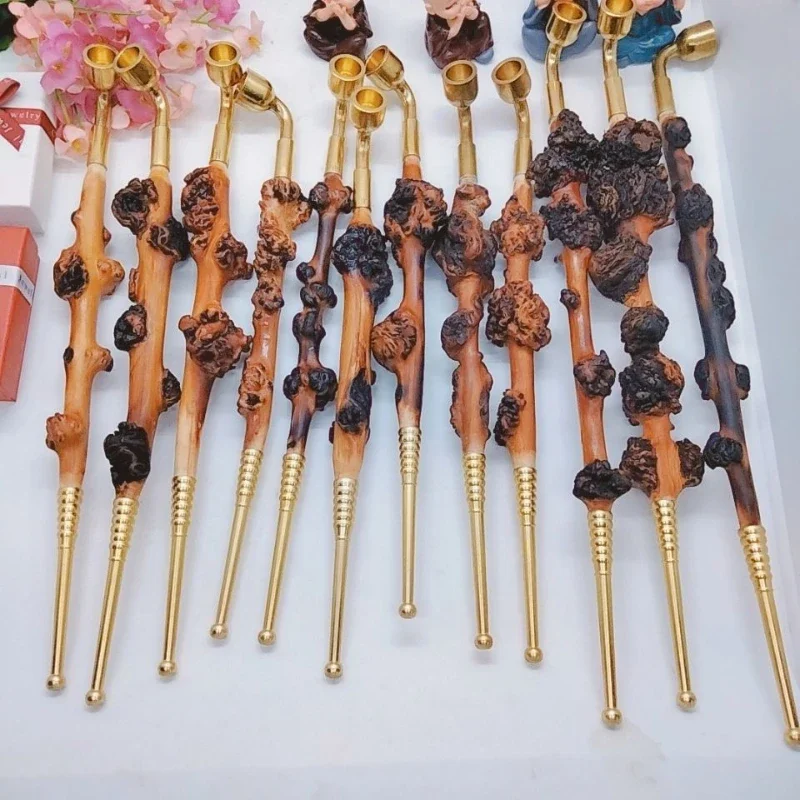 Yunnan Black Fruit Tree Black Fruit Tree Tobacco Pipe Cigarette Holder Natural Tree Wood Carving Original Ecology Pipo