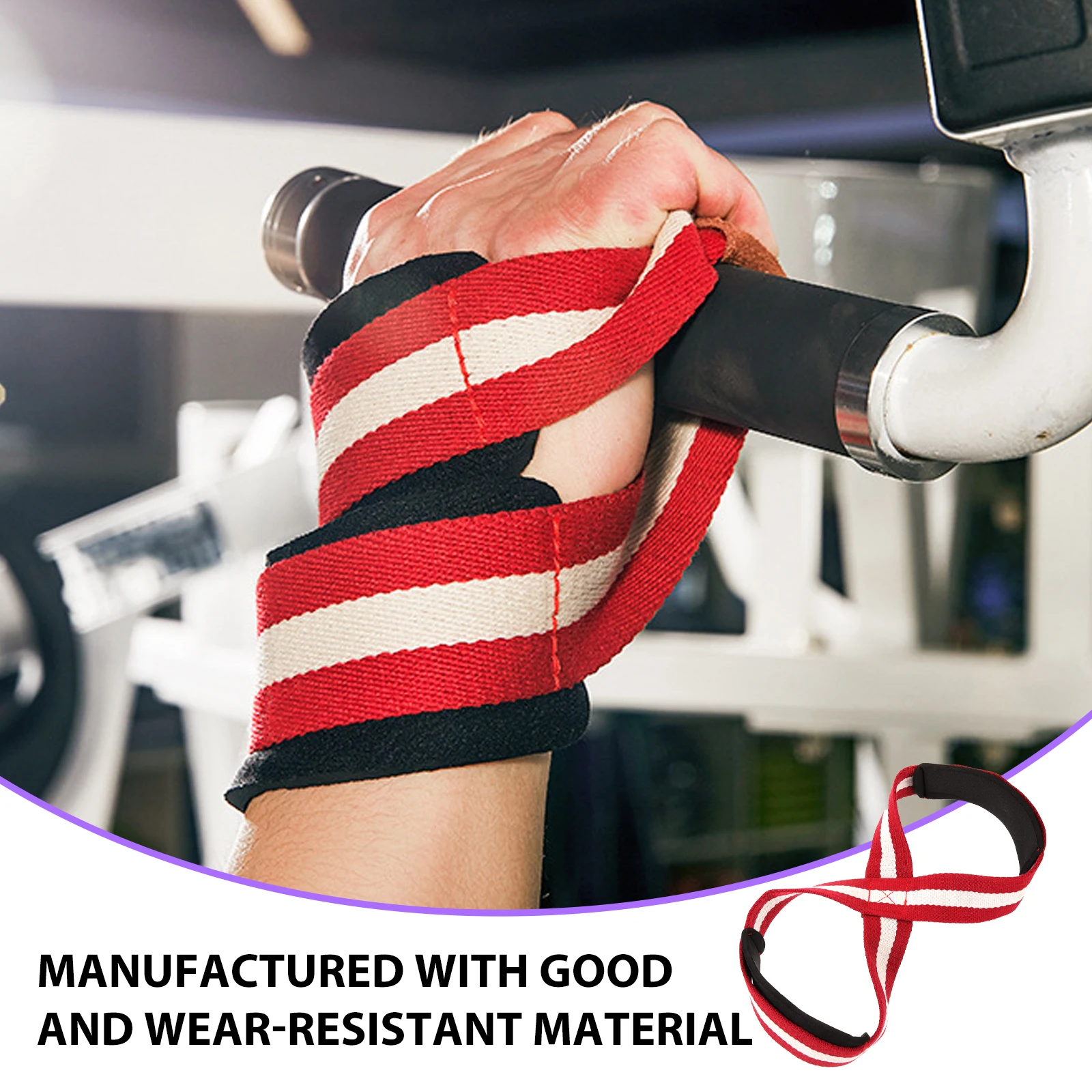 

8-Shaped Weight Lifting Straps Non-Slip Gym Bands Deadlift Wrist Protection Powerlifting Hand Wraps Fitness Accessories
