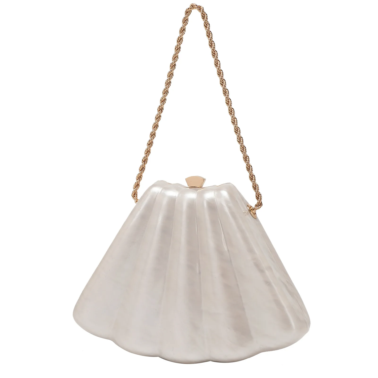 

Ladies Elegant Fashion Acrylic Dinner Bag Fan Shell Mini Handbag Party Evening Bag Handbag Woman Ladies Cosmetic Pouch Organizer