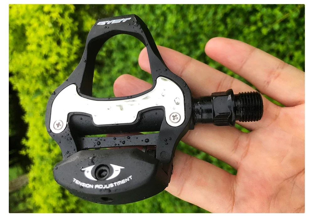 RYET Rennradpedal Selbstverriegelnd Aluminium Für SPD-SL MTB Rennrad Clipless Fahrradpedale Fahrradfußplatten Plattformteile – Detail 12