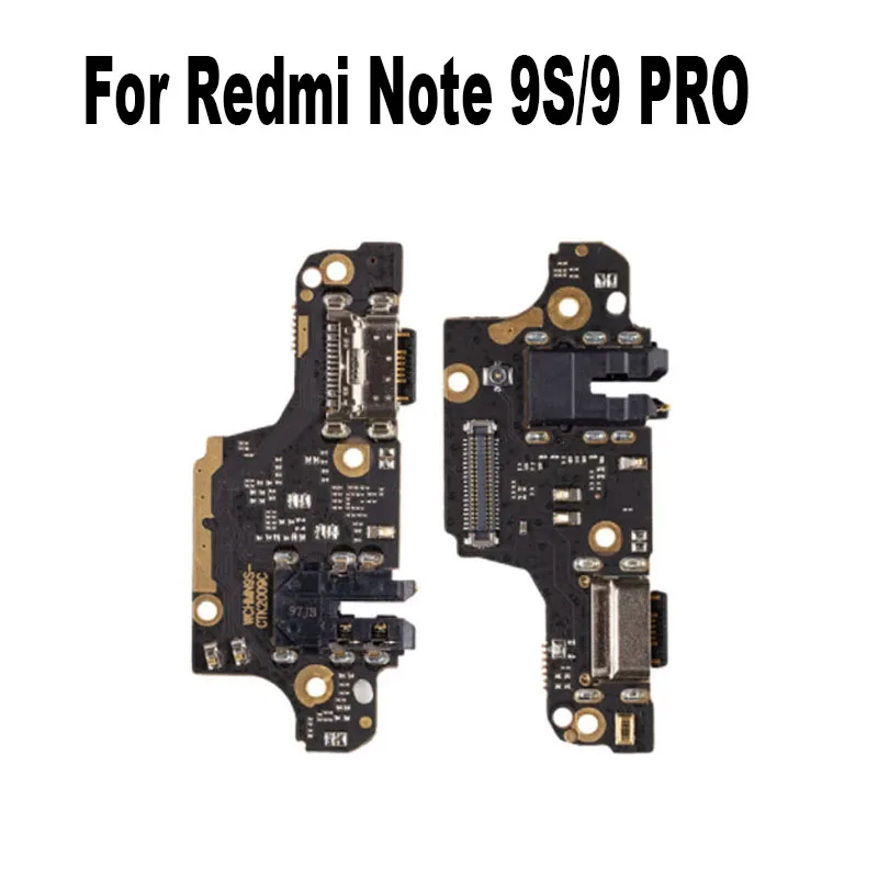 Dla Xiaomi Redmi Note 9 Pro 9S Port ładowania USB mikrofon do stacji dokującej płytka Flex Cable części do naprawy globalnych