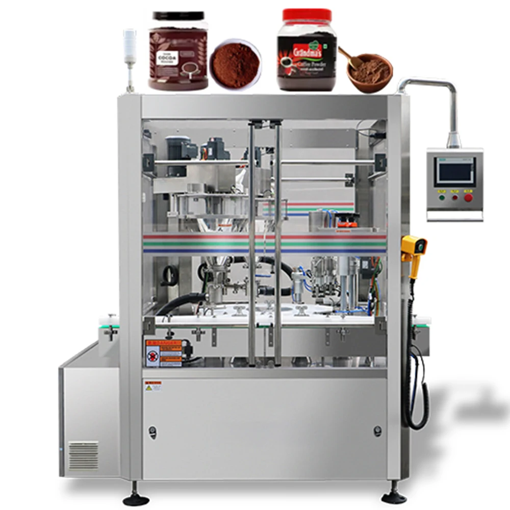 Automatic Paper/Aluminum/Tin Cans Sealer Powder/Nuts/Sauce Filling Sealing Canning Machine Can Seamer Machine For Food Packing