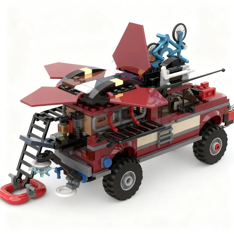 477pcs MOC City Champions Custom Fordes Ranger V.3 - The RV Model Building Blocks Construction Christmas Gifts Creative Brick