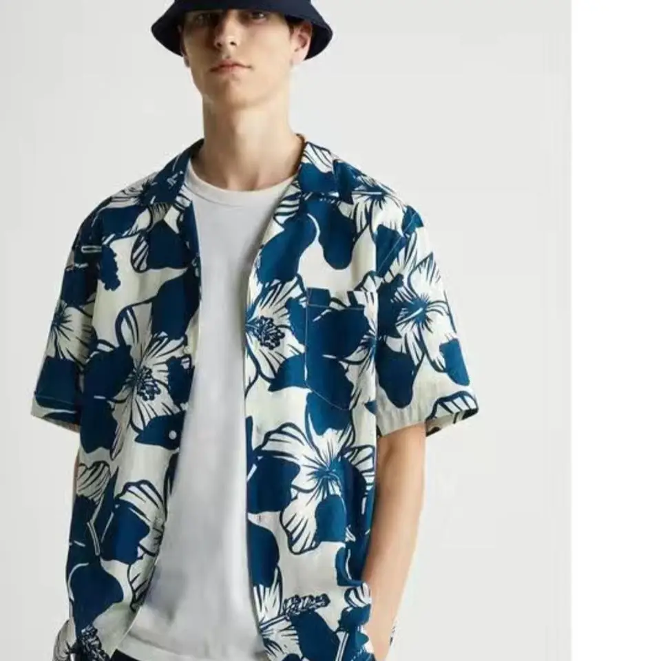 

2023 Summer New Light Luxury Fashion Men Clothing Loose And Comfortable Casual Short-sleeved Shirt Boutique Clothing SimpleStyle