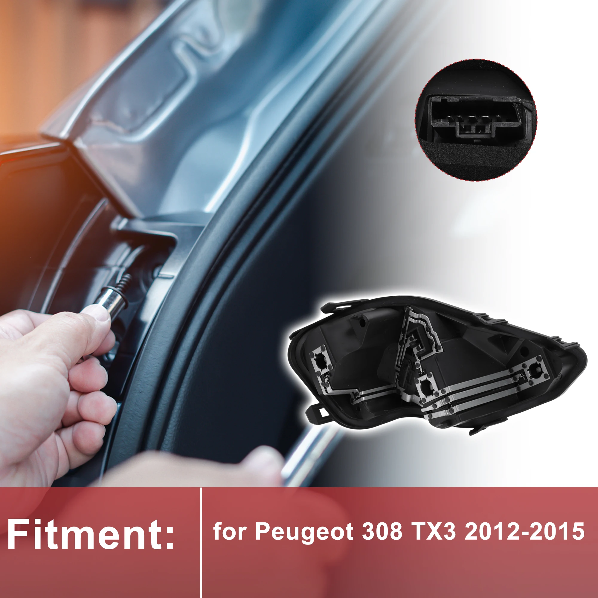 

X Autohaux 1 Pc Right Tail Light Socket for Peugeot 308 TX3 2012-2015 Lamp Bulb Connector