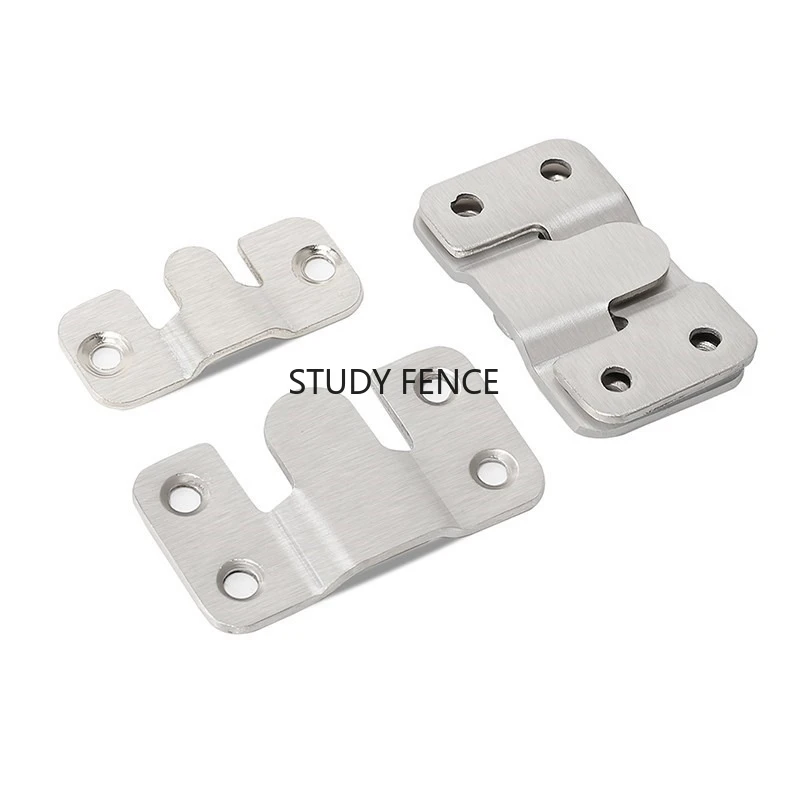 4set of Furniture Frame Hanging Buckle Concealed Mirror Buckle Stainless Steel Decorative Connection Piece Hardware Accessories