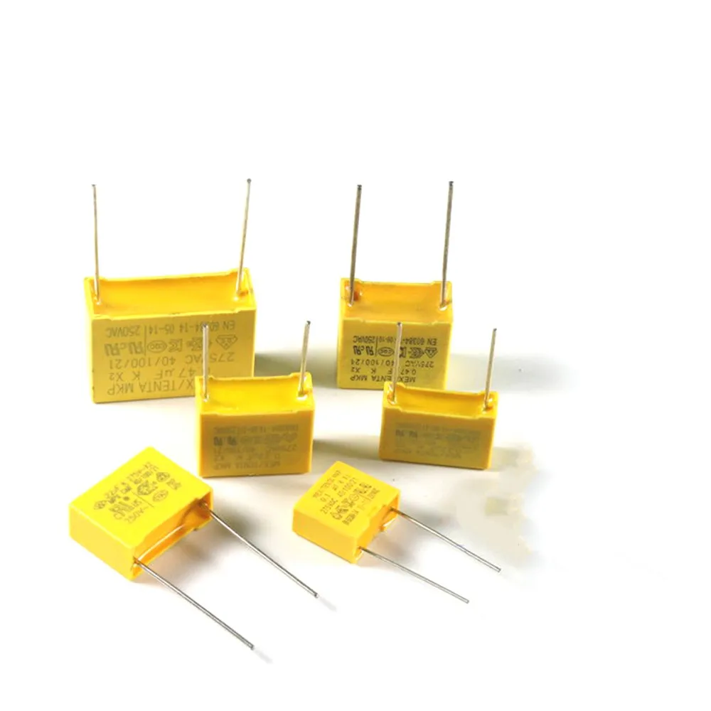 100 Stück 275VAC X2 Sicherheitskondensator 275V 10mm 15mm 22,5mm 27,5mm 0,022UF 0,047UF 0,1UF 0,22UF 0,47UF 0,68UF 1UF Polypropylen-Film – Detail 2