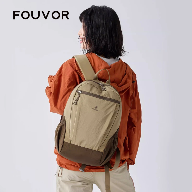Fouvor Women Lightweight Backpack Large Capacity Color-block Backpacks Fashion Outdoor Travel Sports Student School Bag 3068-09