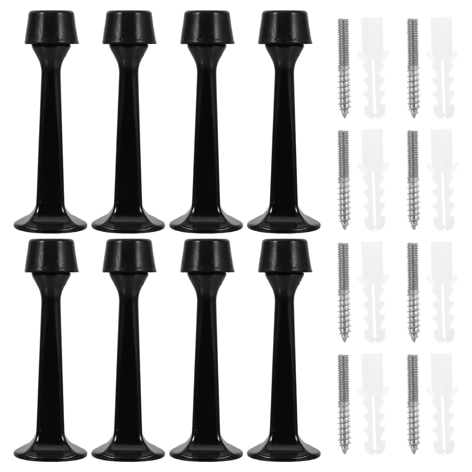 

8 Pcs Heavy Duty Door Stopper Zinc Alloy Solid Door Stops Wall Protection Decorative Bathroom Hardware Stoppers