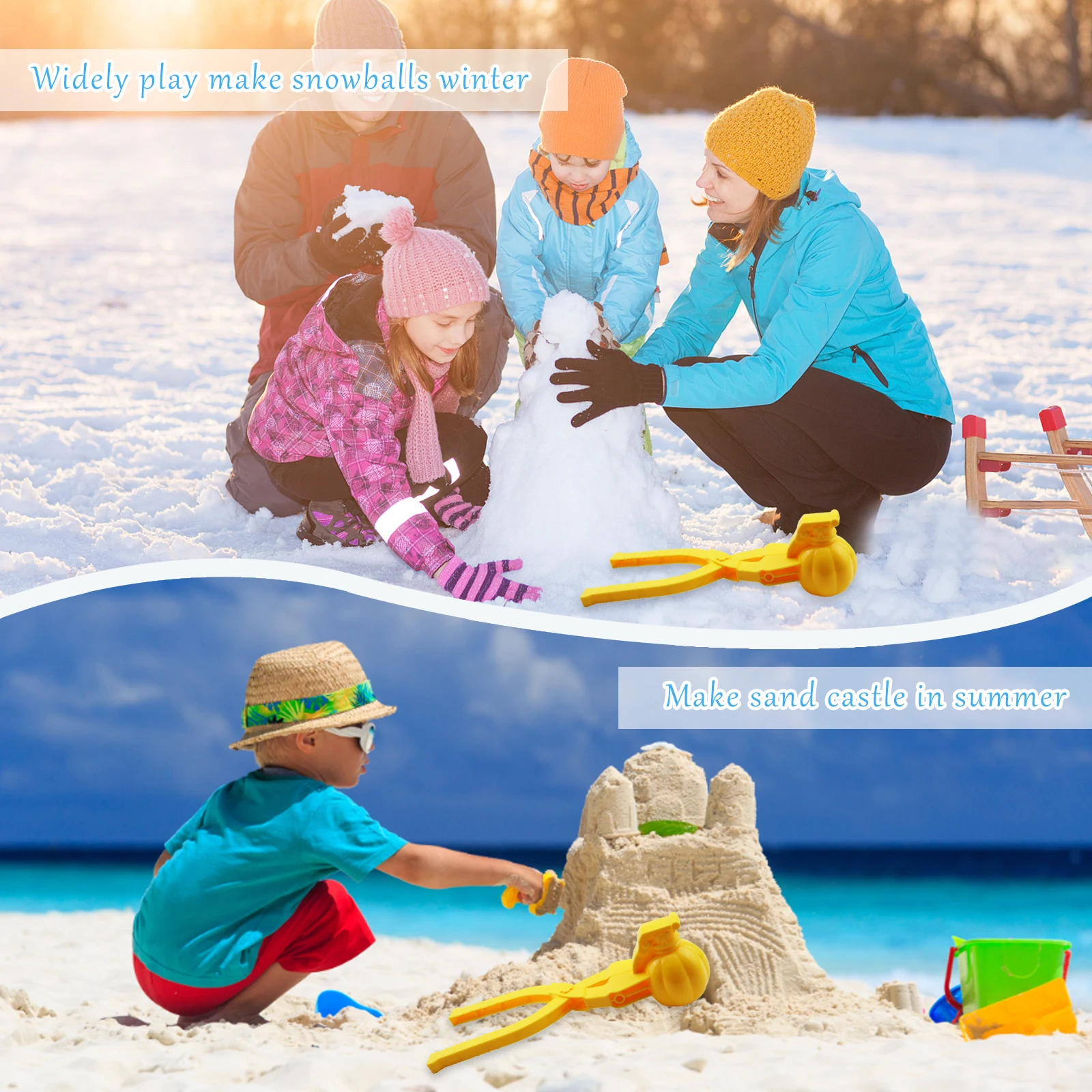Schneeball Machen Clip Schnee Kämpfe Sport Spielzeug Multi-form Cartoon Schnee Bälle Modell Klemmen Gadgets für Schnee Spielen