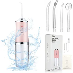 Powerful Battery Portable Electric Individual 230 Ml 3 Modes Toothbrush Combo Teeth Cleaning Oral Irrigator Water Dental Flosser