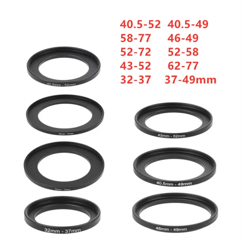 49-52 40,5-52 52-67 49-58 58-77 52-72 43-52 32-37 40,5-49 46-49 52-58 62-77 37-49mm filtro adaptador de lente de anillos de aumento de Metal