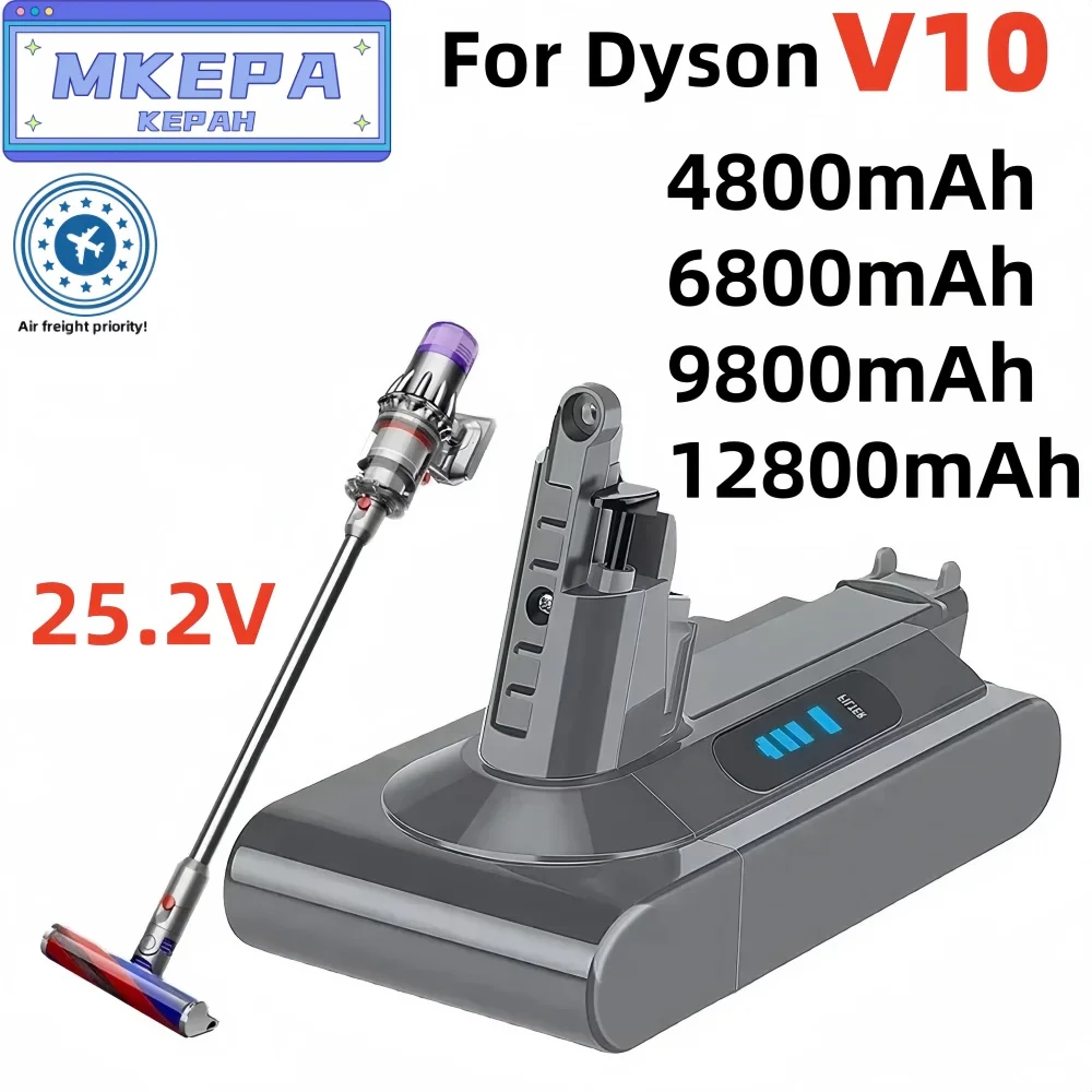 For Dyson V10 Battery V10 Animal Absolute Fluffy Cordless Vacuum Cleaner NEW 25.2V 6000mAh-12800mAH DYSON V10 batterie