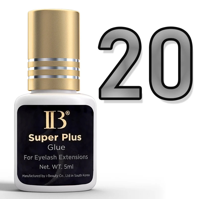 20 Butelek Oryginalny Klej IBeauty Super Plus do Przedłużania Rzęs 5ml Koreański Złoty Korek Klej do Sztucznych Rzęs Narzędzia do Makijażu