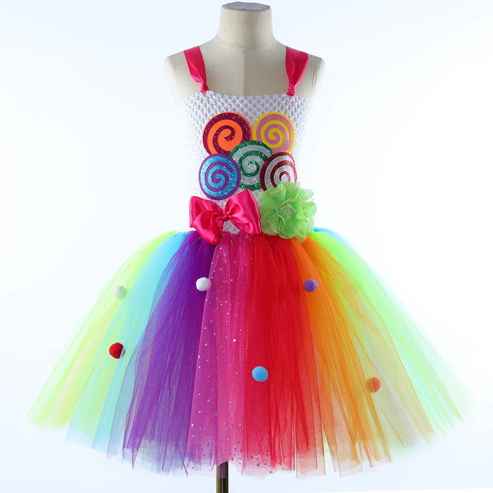 candyland party dress Blue Candy Queen Princess Halloween Costume Tutu Dress