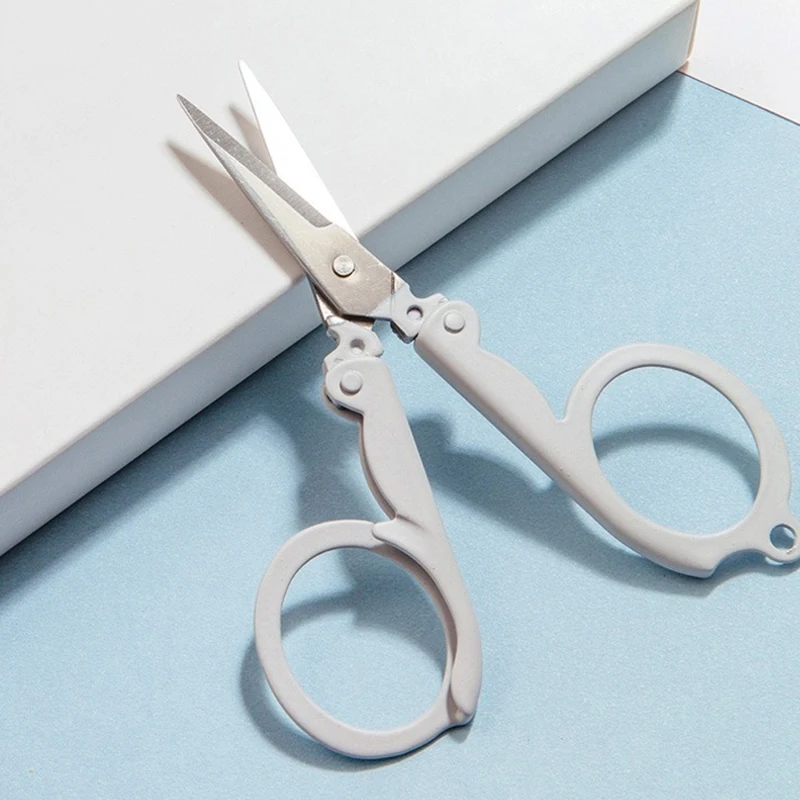 3PC Mini Portable Scissors, Simple Scissors, Student Office Manual Scissors, Lightweight Hanging Hole Student Specific