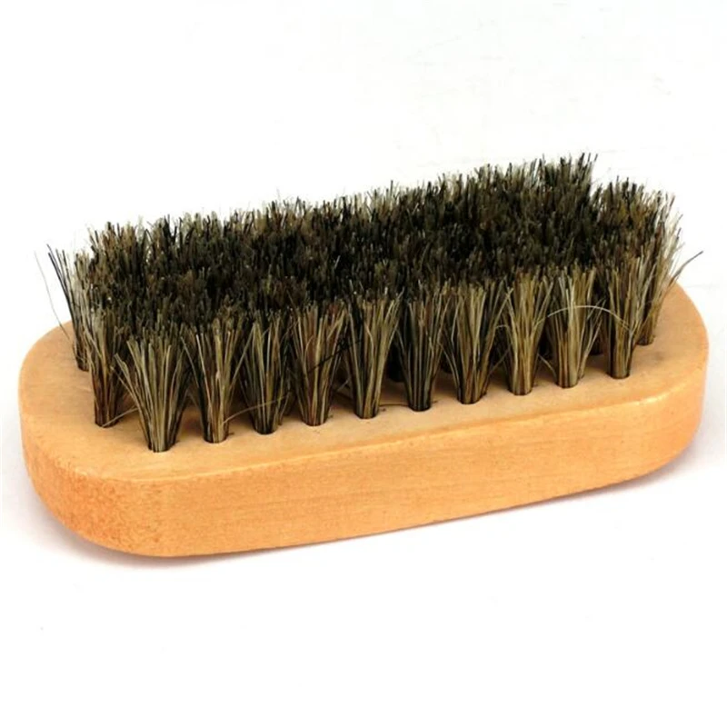 Horsehair Shoe Brushes Polish Natural Leather Horse Hair Soft Polishing Tool Bootpolish Cleaning Brush Nubuck Boot Pig Bristles