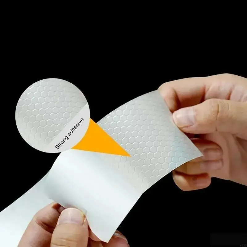 2M Twill Reflective Material Left Right Red White Tapes Waterproof Self-Adhesive Reflectors Safety Conspicuity Stickers For Car