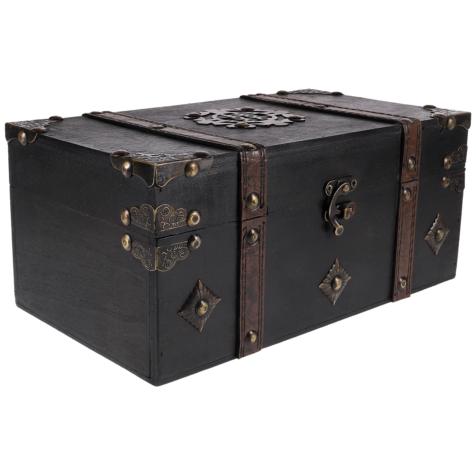 

Large Capacity Wooden Jewelry Storage Box Vintage Design Trinket Case for Rings Earrings Bracelets Home Bedroom Living Room