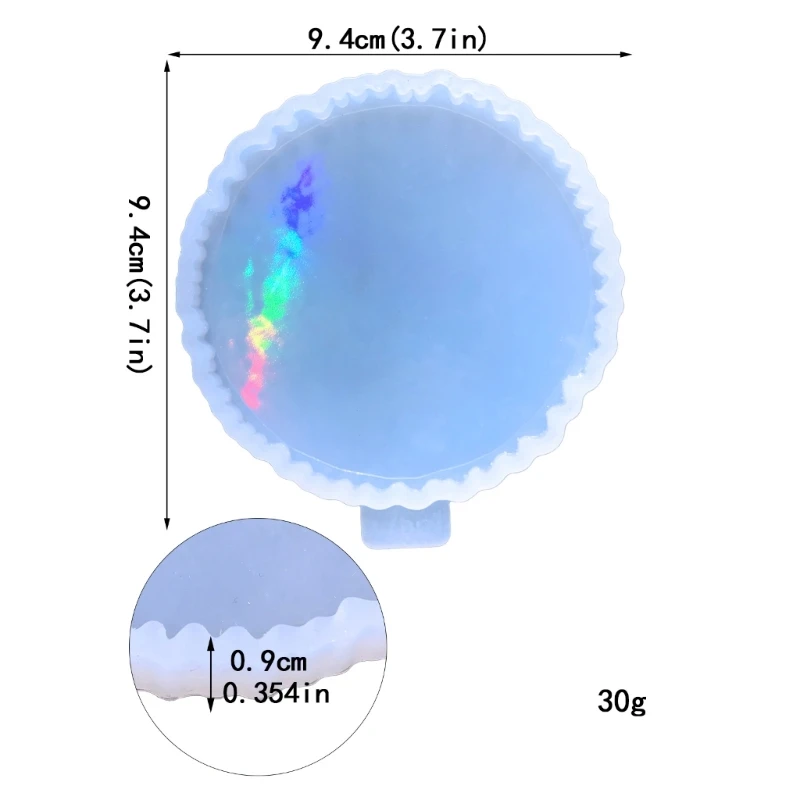 Q0KE – moule dessous verre en résine époxy, en Silicone, irrégulier, pour tapis tasse en résine, DIY