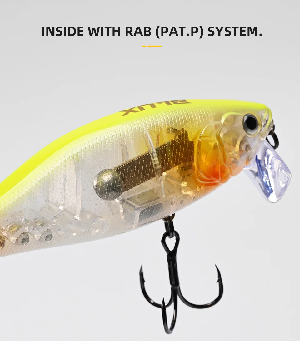 BLUX GIAN 105F Minnow Topwater Angelköder 108mm 30g Kurbel Schwimmend Schwimmen Harter Köder Lärmsystem Wobbler Shad für Bass Hecht – Detail 6