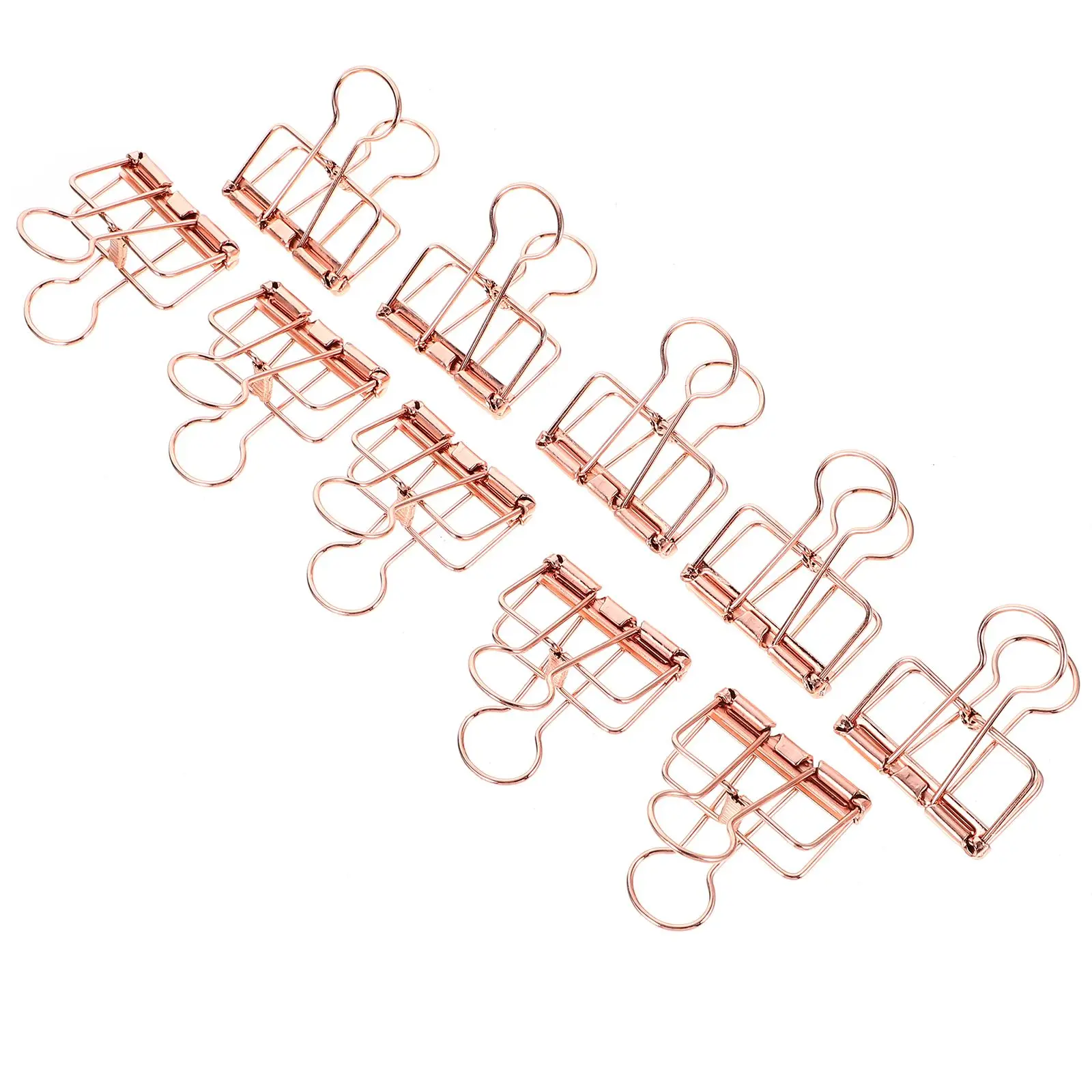 10 Pcs Household Hollow Dovetail Clip Office Binder Clips Paper Large Alloy Supplies