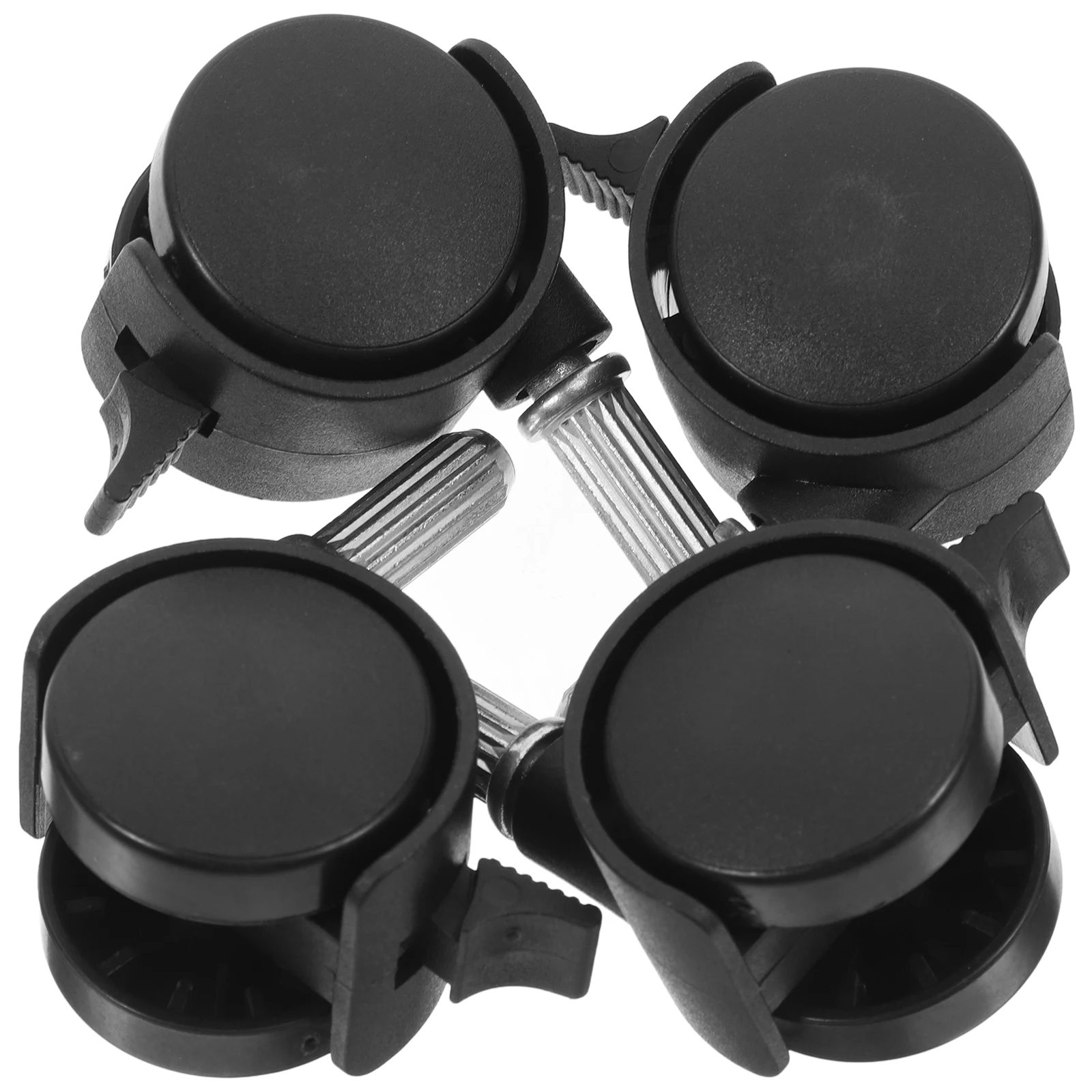 

4pcs Heavy Duty Pu Caster Wheels With Brakes Replacement Wheels For Furniture Workbenches Quiet Replacement Wheels For Cart
