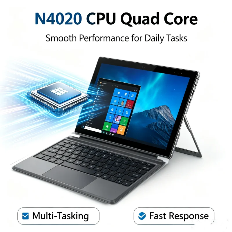 10.8'' Windows 10 Tablet PC CWI540 N4020 CPU 4GB RAM 64GB ROM 1.10GHz Quad Core 1920x1200 IPS Screen