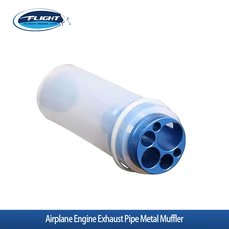 FLT RC Model Airplane Engine Exhaust Pipe Metal Muffler Accessory For 20cc Fuel Power System