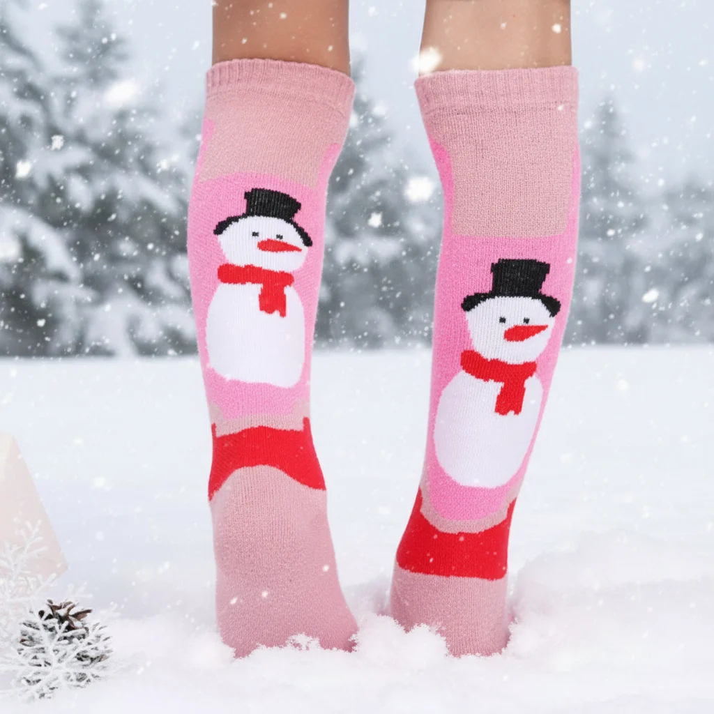 Children Ski Socks High Quality Thermal Warm Winter Long Stock Kid Sport Sock Children Snowboard Sock Outdoor Leg Warmer Cloth