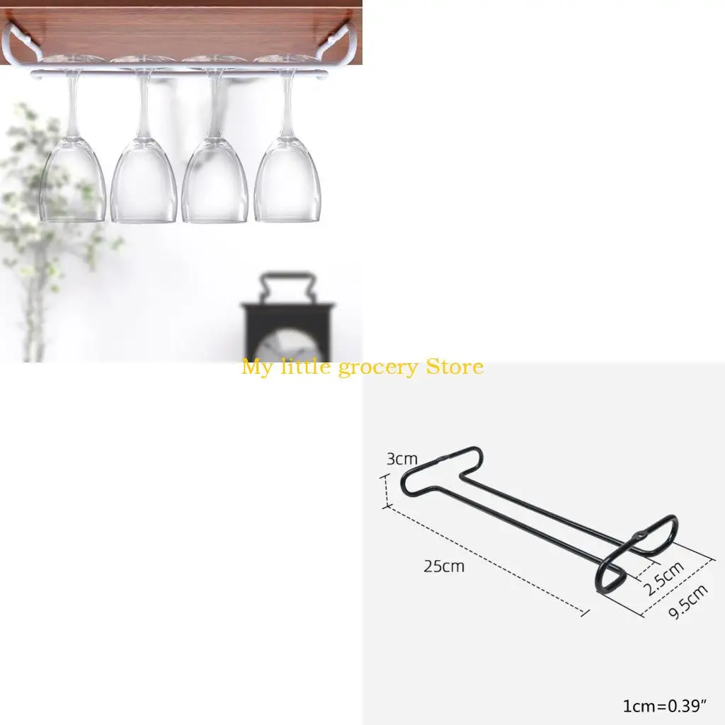 

D5BD Wine Glass Scount под шкафом держателя бокала для дома Mini Bar Kitchen Storage