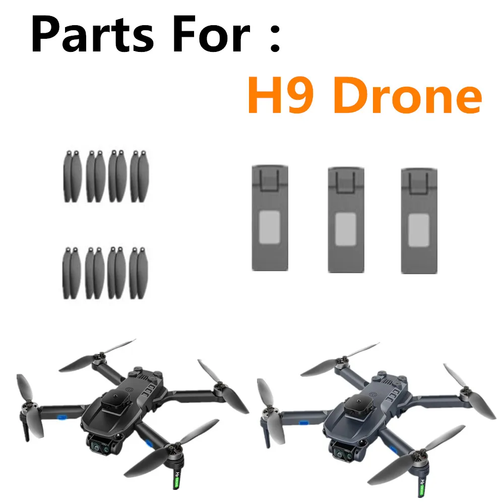 Drone Battery Accessories 3.7V 1800Mah /Propeller Blade / H9 Drone Original Spare Parts Flying 15 Mins H9 Drone Battery