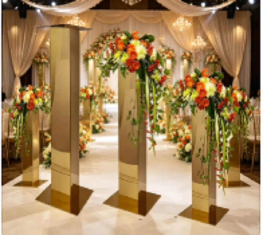 金属製の花瓶とステンレス製のフラワースタンド、結婚式の備品店 - Party Event Supply Store のレビューと価格