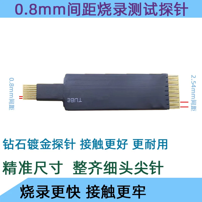 0.8mm Spacing Top Pin 3P4P5P6P7P8P Probe Single and Double Row Top Burning Test Program Download Spring Pin