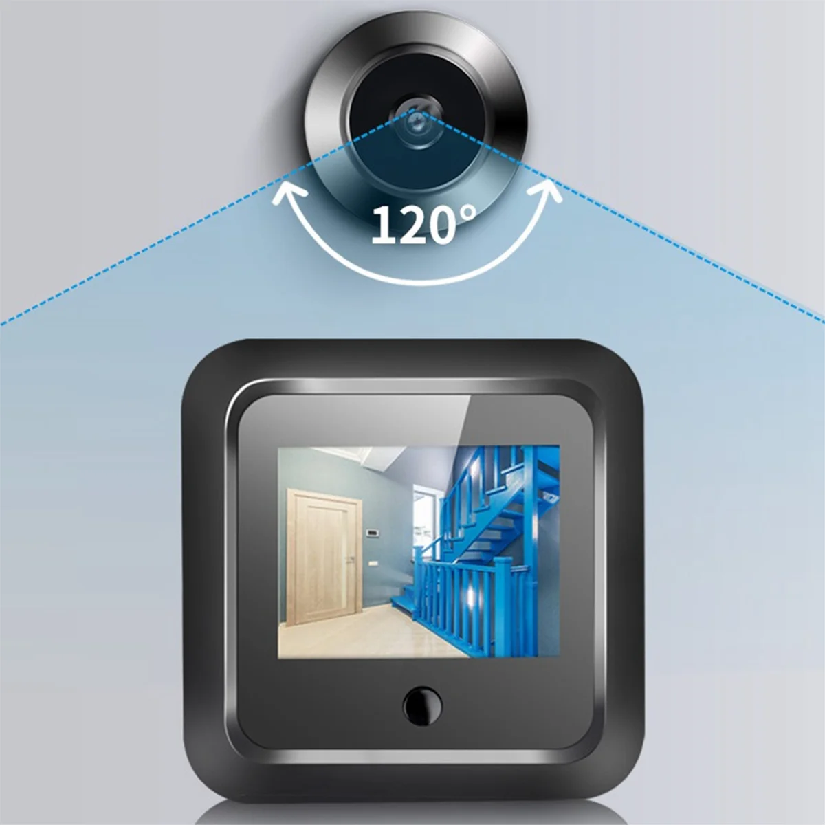 B34B-2.4 Inch 120° Smart Digital Door Viewer Camera Security Monitor 240X320 HD Visual Doorbell 300000 Pixels Resolution