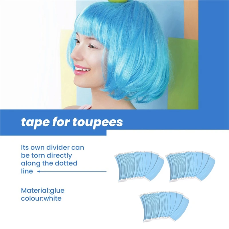 108Pc/Lot Fixed Hair Double Tape Wig Adhesive Extended Hair Strip Waterproof For Toupee Lace Wig Film With Slitting Line