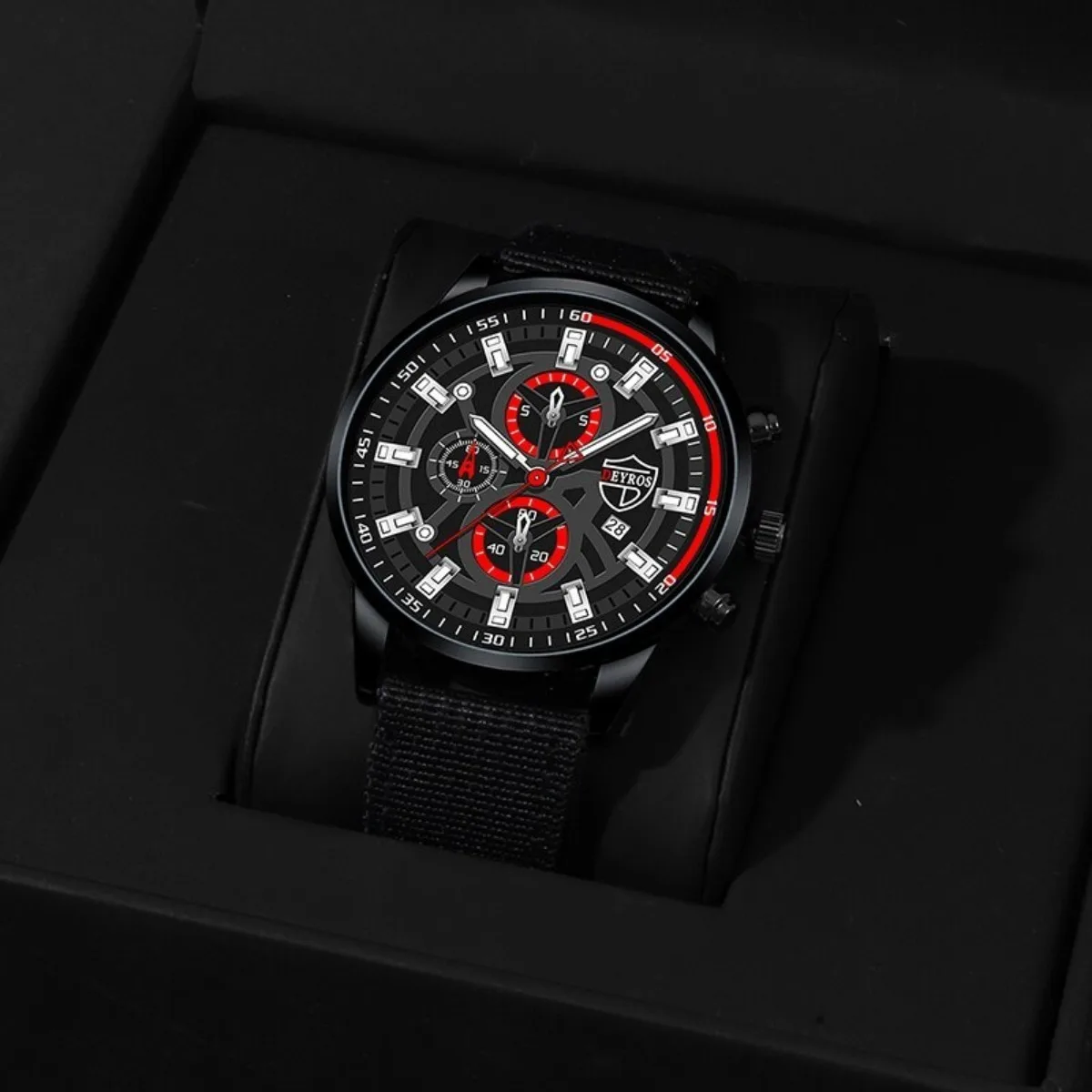 3 Pieces/Set Men's Watches Fashion Luxury Men's Nylon watch Scorpion Necklace Men's Business Casual Necklace Bracelet Watch