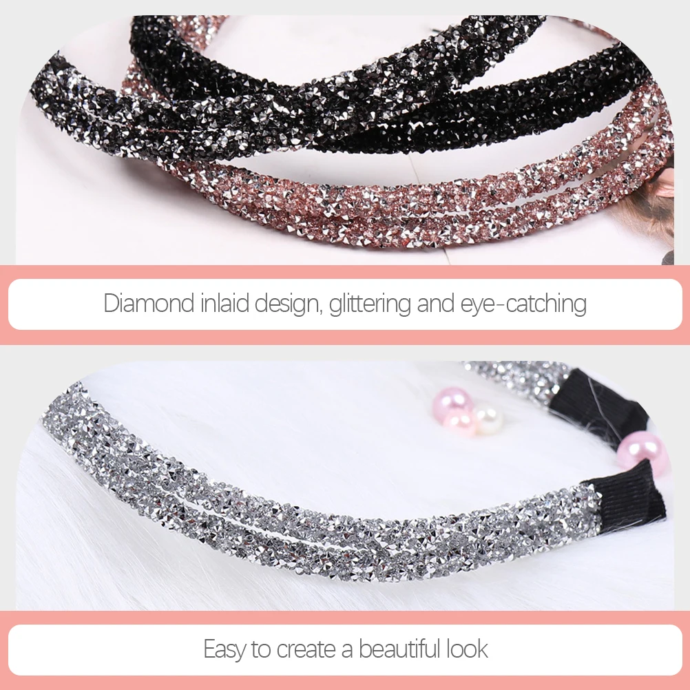 

Shiny Crystal Headb Rhinestone Hair Accessories for Women Party Festival Glamorous Decor Hoops s Headdress