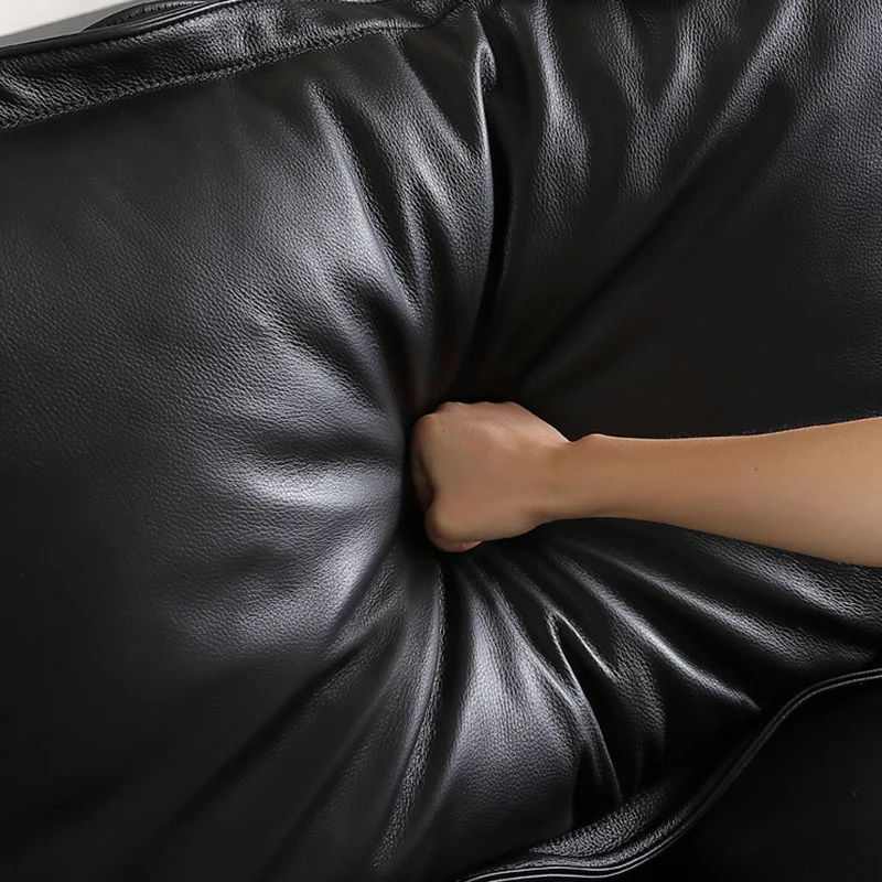 

Leather down sofa living room furniture Italian minimalist sofa large apartment first layer leather sofa